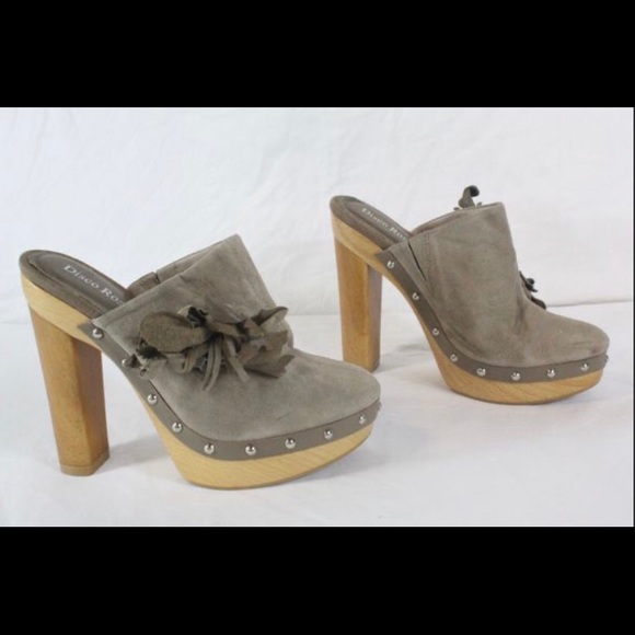 Disco Rosso Women’s Clog Shoes - Taupe Size 6 - Picture 6 of 7